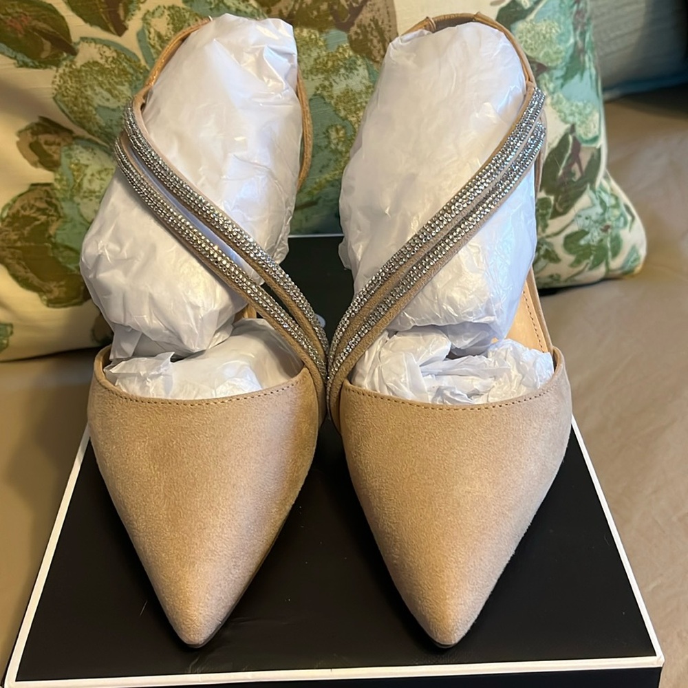 Nina slingback rhinestone heels ￼